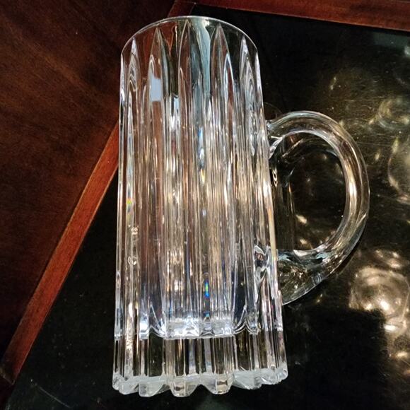 VTG Mikasa Marquis Crystal Beer Glass Full Vertical Cut Super Heavy 7" Tall - Picture 3 of 10